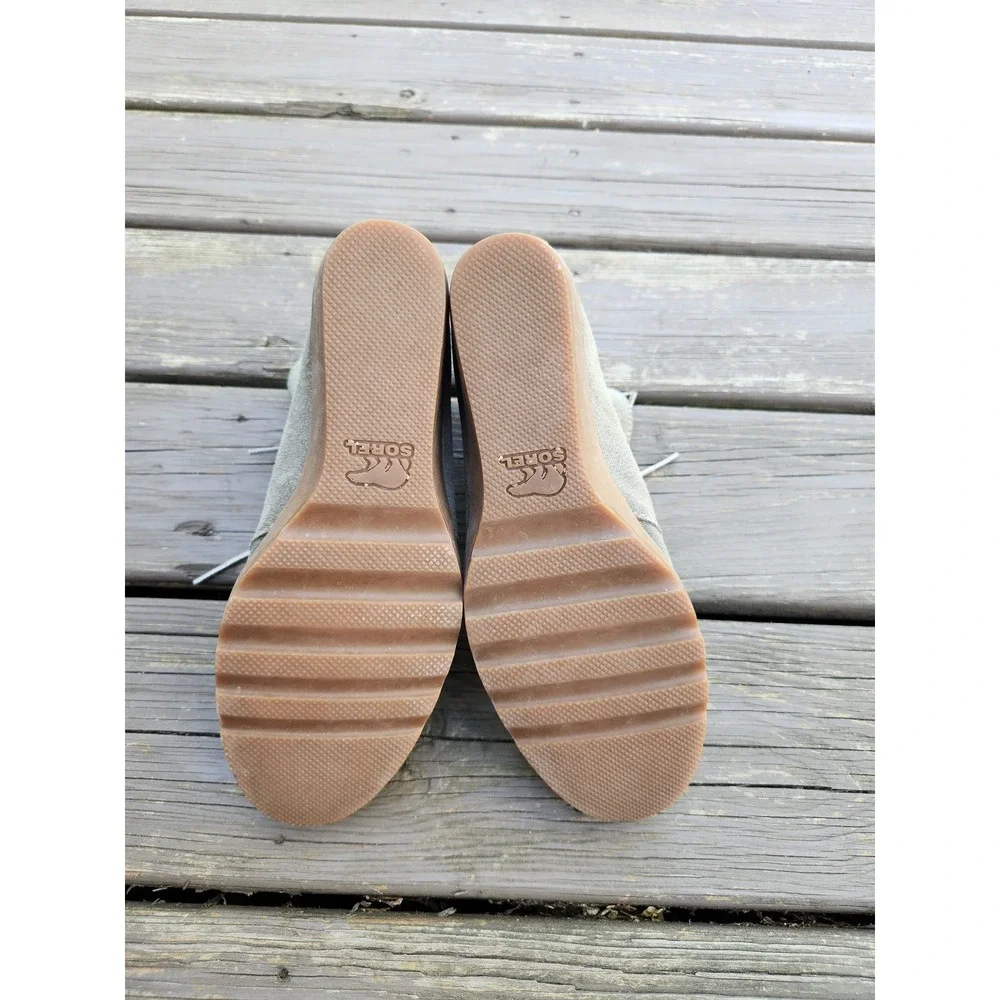 Sorel Toronto‎ Wedge Ankle Boots Major Oiled Suede Lace Up NL2115-245 Size 9